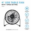 Perfect Aire 6.25 in. H X 4 in. D 1 speed Table Fan 1PAFD4